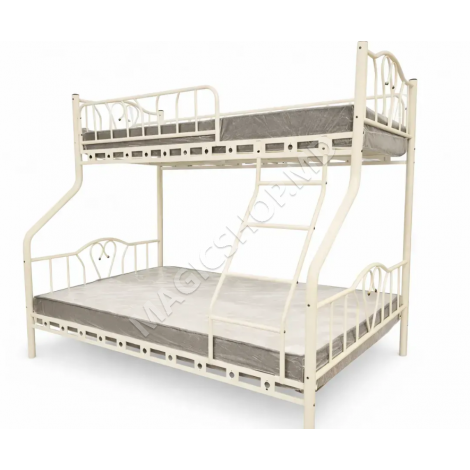 Pat 2 nivele Orkide Triple 90x200+140x200 alb, gri, bej